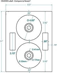 200 cd/dvd labels neato® comparable layout for sale
