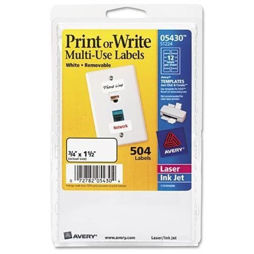 Avery handwritten removable id label - 1.50&#034; width x 0.75&#034; length - (ave05430) for sale