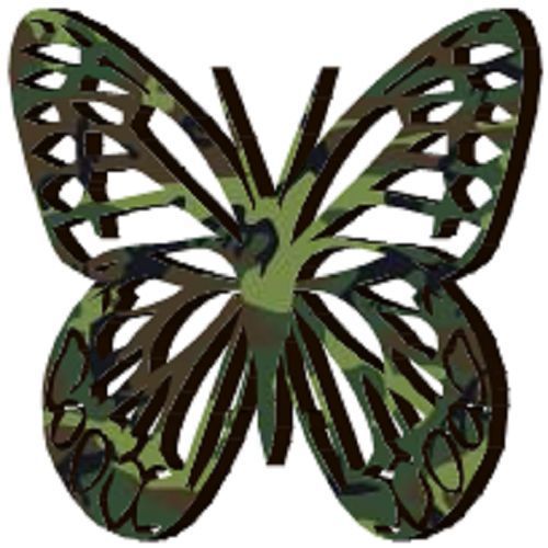 30 Custom Camo Butterfly Personalized Address Labels