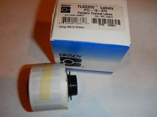Thermal Printer Ribbon White Brady PTL-16-473 ROLL OF 500