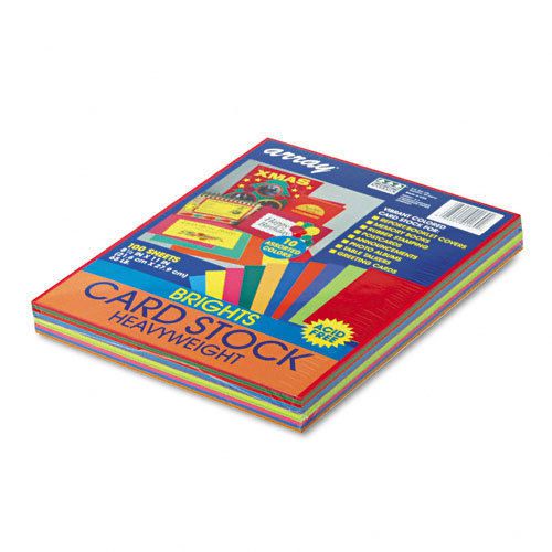 Pacon Array Card Stock, 65lb, Asstd Bright Colors, Ltr, 100 Sheets/Pk PAC101169