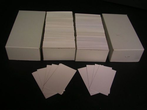 1000 ++ PLUS BLANK BUSINESS CARDS 80 LB COVER STOCK WHITE LINEN &amp; SMOOTH CARD