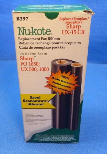 NU-KOTE SHARP # UX-15 CR, MODEL # B397,REPLACEMENT FAX RIBBON