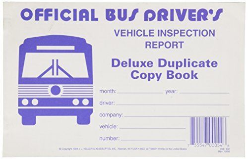J.J. Keller 902 Bus Drivers Vehicle Inspection Report Book