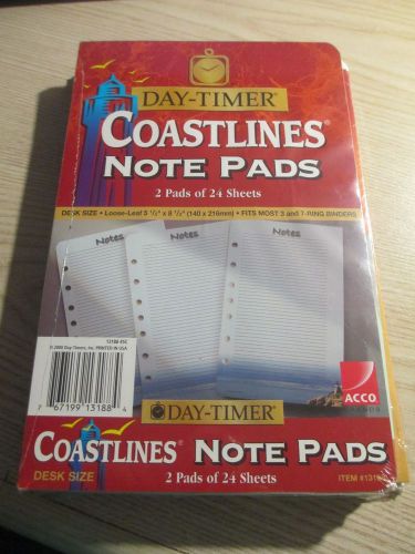 DAY-TIMER COASTLINES NOTE PADS DESK SIZE 5 1/2 X 8 1/2 NEW IN PACKAGE