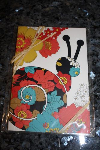 NWT Vera Bradley I love eco little notebook Happy Snails 4 x 5.75 in