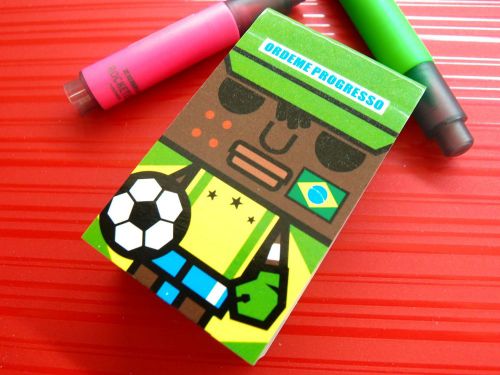Ordeme Progresso Football Color Memo Message Note Scratch Pad Paper Stationery