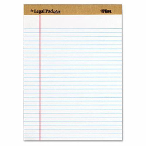Tops The Legal Pad Plus Ruled Pads, 8 12 x 11 3/4, White, 12 per Pack (TOP71533)