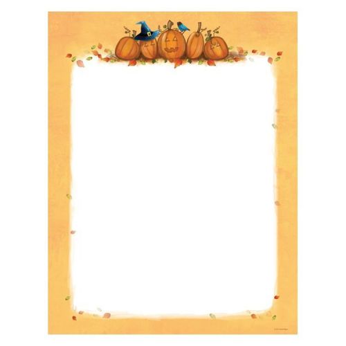 Five Pumpkins Jack-O-Lanterns Thanksgiving Halloween Printer Paper (100 Sheets)