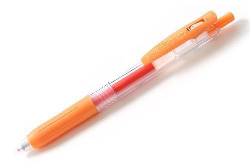 Zebra Sarasa Push Clip Gel Ink Ballpoint Pen 0.7 mm Orange