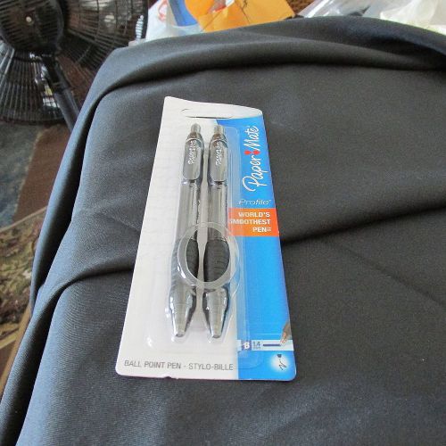 2 paper mate profile pens-world smoothest pen stylo   ball point pens nib- for sale