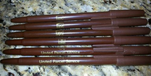 2 DIFFERENT LOGOS UNITED PARCEL SERVICE 6 UPS BALL POINT PENS BLACK INK