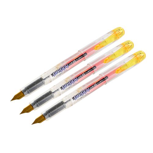 Platinum Preppy Fountain Pen, Fine Point - Yellow (Pack of 3)