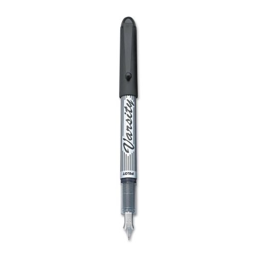 Pilot Varsity Disposable Fountain Stick Pen - Black Ink - Medium - 6PC(90010)