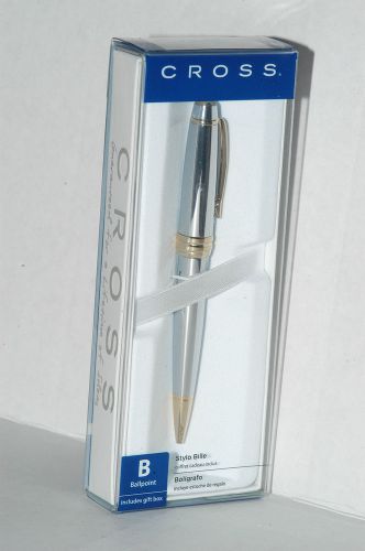 Cross AT0452S-6 Ballpoint stylo bille Pen Gel Ink Chrome Gold