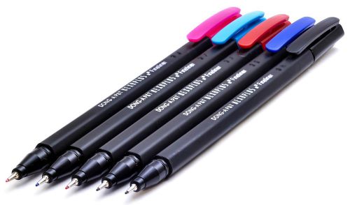 Dong-A P&amp;T Hexaplus Fineliner Pens 0.4mm 5 Color Set