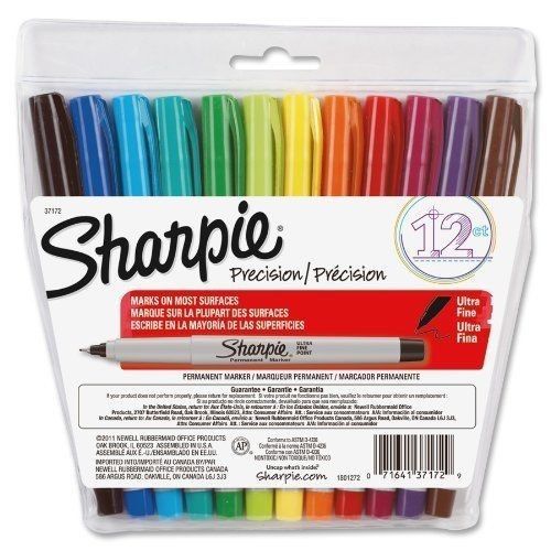 12 Sharpie Ultra Fine Point Permanent Markers Assorted Color 37172 New