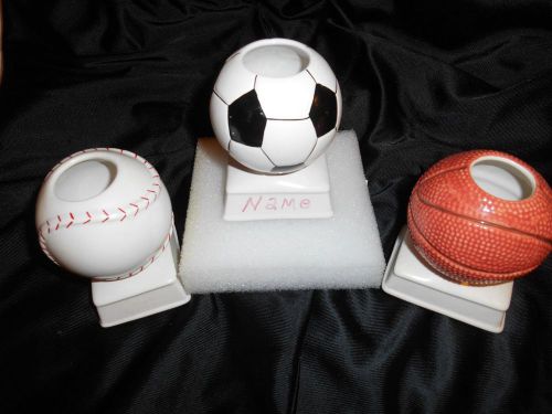 Ceramic sports pencil holders for sale