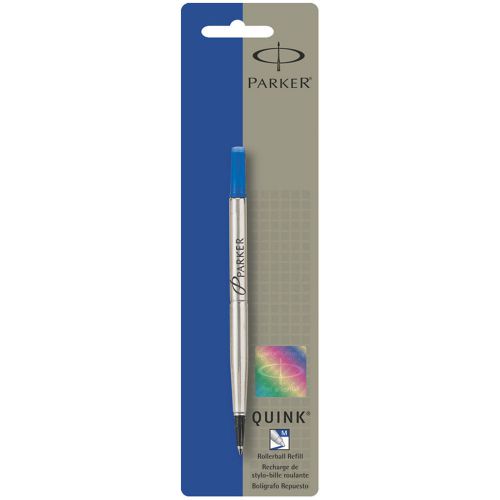 Parker 3022531 Rollerball Ink Refills, Medium Point, Blue Ink