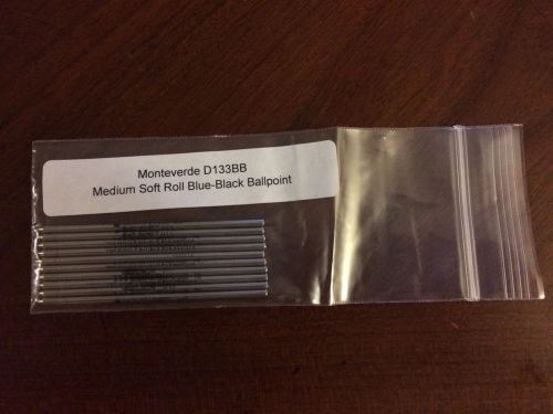 Monteverde D133BB Medium Soft Roll Blue-Black Ballpoint 10 Pack