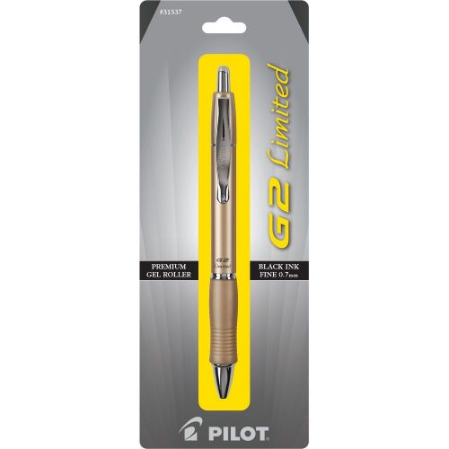 Pilot G2 Limited Retractable Gel Ink Roller Ball Pen, Fine  Black Ink GOLD