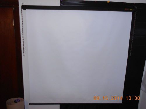 LARGE Pull Down Projector White Screen With Chains For Hanging 5 Feet or 60 Inch