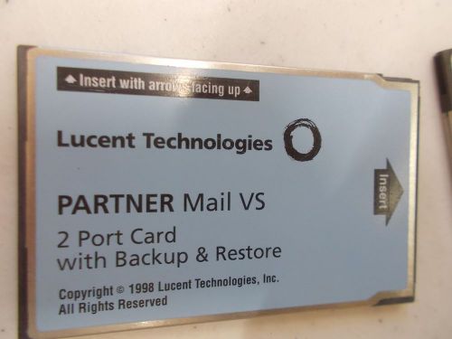 Partner Mail VS 2 Port Backup  Avaya AT&amp;T ACS Lucent PCMCIA card 108344268 8983