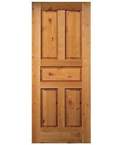 5 Panel Raised Authentic Knotty Alder Stain Grade Solid Core Interior Wood Doors