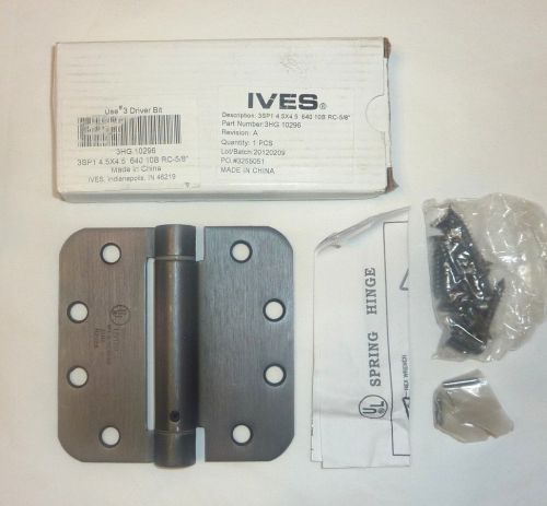 Ives 3sp1 4.5&#034; x 4.5&#034; 640 10b 3hg.10296 spring hinge standard door dark bronze for sale