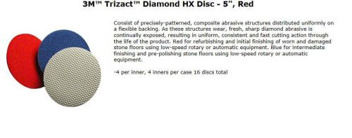 3M Trizact Diamond HX Disc 5&#034; Red
