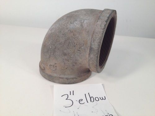 3&#034; X 3&#034; Malleable USA &#034;G&#034; Old Iron Pipe 90 degree Elbow Fitting  p32