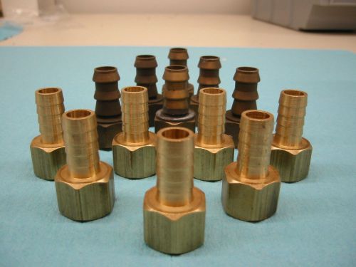 Brass Push-On Hose Fitting 1/2&#034; (Lot of 13) MALE 1/2&#034;