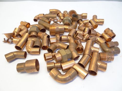 Vintage lot new &amp; used copper sudo france epc 7/8 5/8 plumbing angled fittings for sale