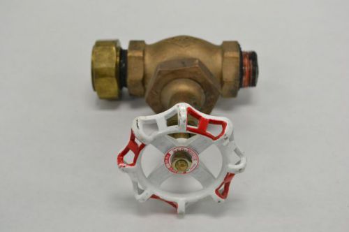 TOYO 221 RED WHITE 150 BRASS THREADED 1 IN NPT GLOBE VALVE B212386