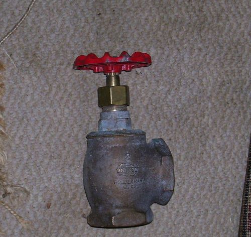2 inch x 2 inch brass gate valve 90 degree angle threaded  made in usa unused for sale