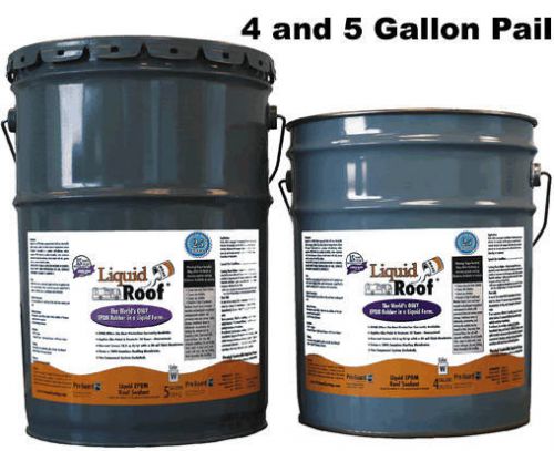 Liquid roof 5 gallon pail - 10 yr warranty if purchased directly at epdmcoatings for sale