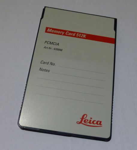 Leica Memory Card 512K PCMCIA 639948 for Total Station and GPS - newly tested