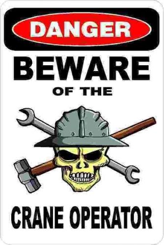 3 - Danger Beware Of The Crane Operator Union Hard Hat Helmet Sticker H348