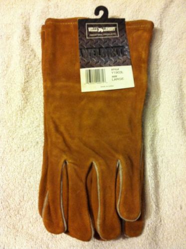 WELLS LAMONT MISSOURI MULE LEATHER PALM GLOVES. L SEWN WITH KEVLAR. WELDRITE NEW