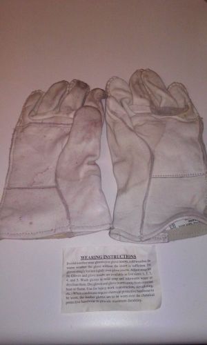HEAVY DUTY CATTLE HIDE MILITARY WORK GLOVES SIZE 3 MILITARY USA REPPELING