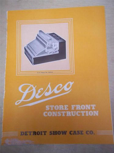 Vtg Detroit Show Case Co Catalog~DESCO Art Deco Store Fronts~1939