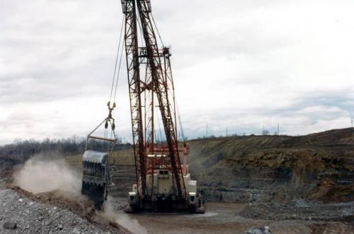 1975 ? Central Ohio Coal Dragline Crane Photo c3868-7ASPCT