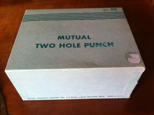 Vintage MUTUAL PUNCH Adjustable Manual 2 Hole Punch