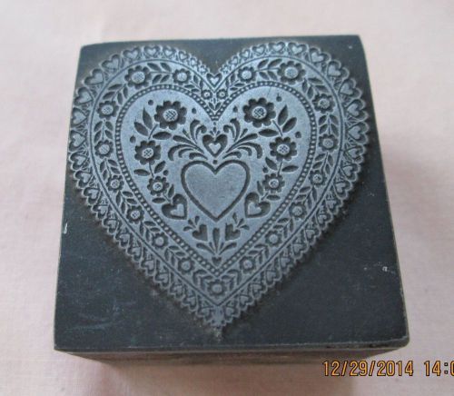 Fancy Heart Valentine Printer&#039;s Block