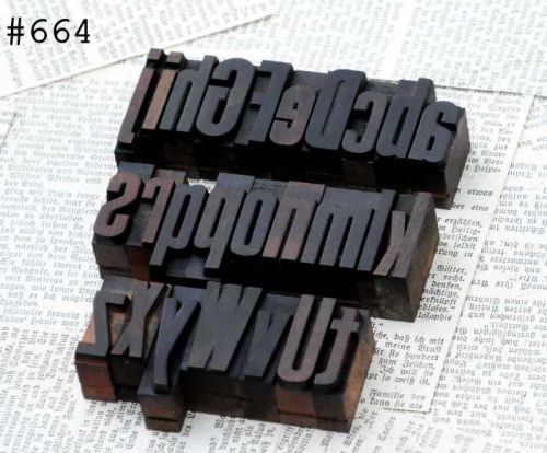 A-Z alphabet letterpress wood printing blocks wooden type woodtype letter ABC