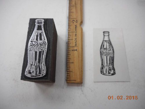 Printing Letterpress Printers Block, Coca Cola Coke Bottle