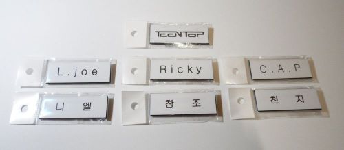 Teen top TeenTop All member Name pin tag Chunji L.joe Changjo Niel Ricky Class