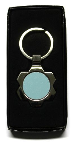 FLOWER SHAPE METAL KEYRING WITH SUBLIMATION PRINT INSERT FOR HEAT PRESS A27