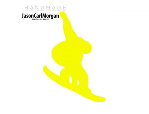 JCM® Iron On Applique Decal, Snowboarding Neon Yellow