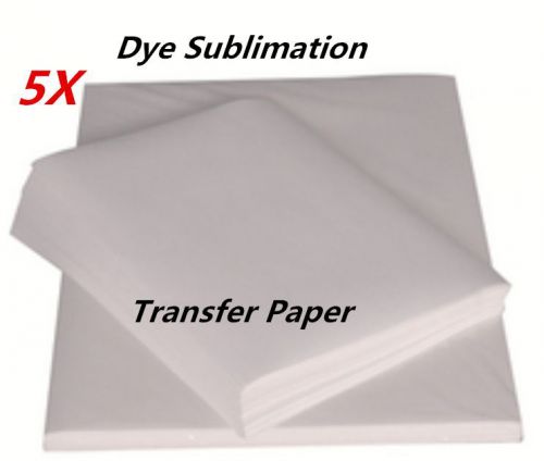 5 Pcs A4 Size Dye Sublimation Ink Transfer Paper